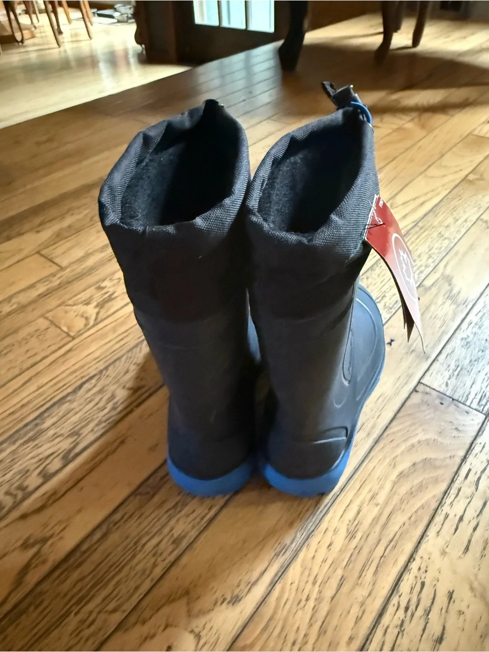 Kamik Kids Black Snow Boots with Blue Trim